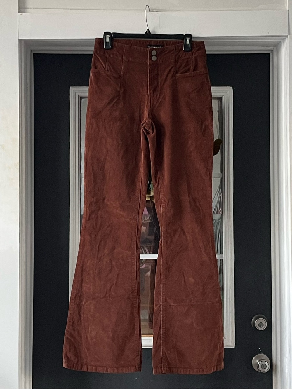 Lucky Brand High Rise Seamed Corduroy Stevie Flare trouser pants - Picture 5 of 9